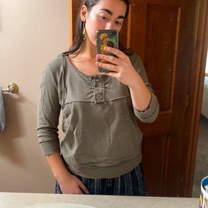 Free People Half Sleeve Hoodie